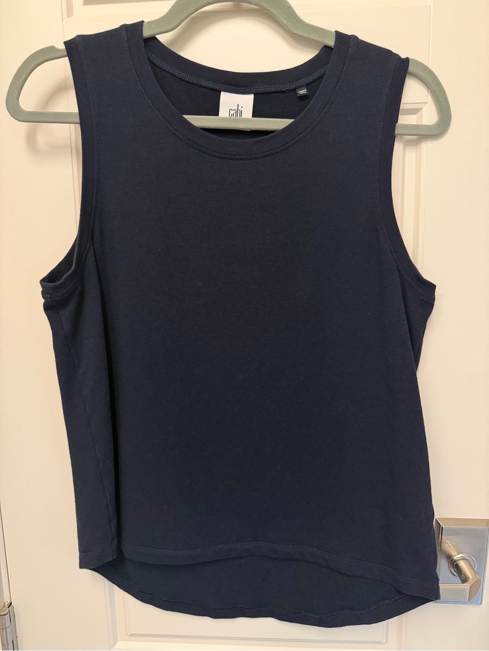 CAbi Navy Sleeveless Crew Tank